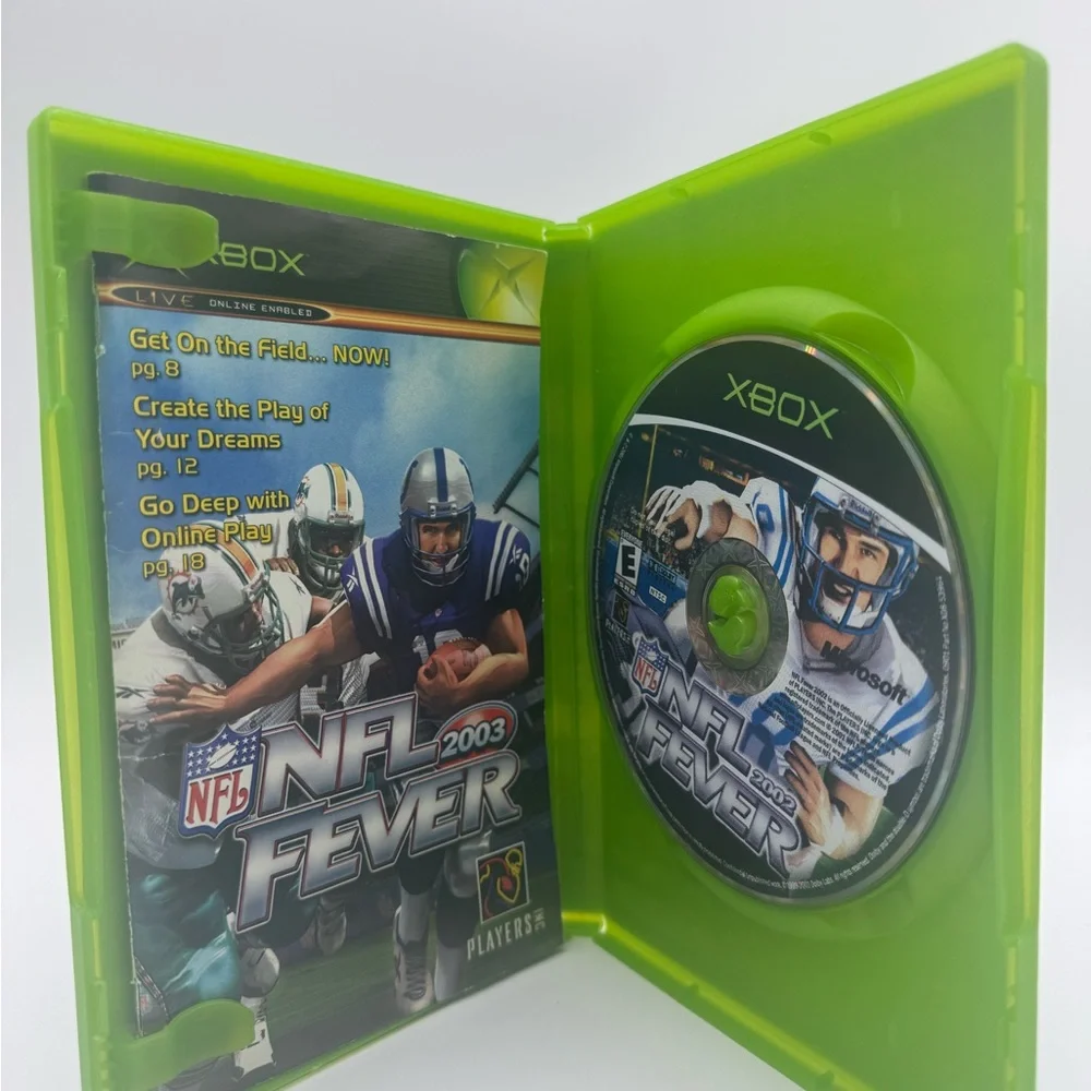 Microsoft NFL Fever 2002 Xbox Game - Green Case